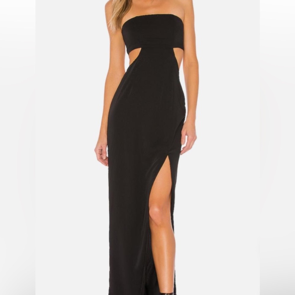 NWT Superdown Black Strapless Dress Revolve
